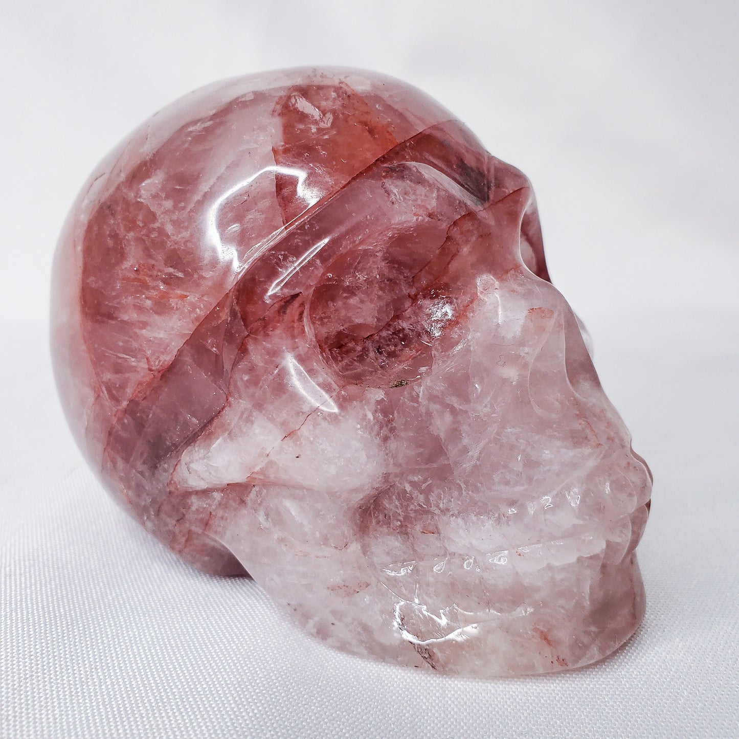 Fire & Ice (Hematoid) Quartz Skull