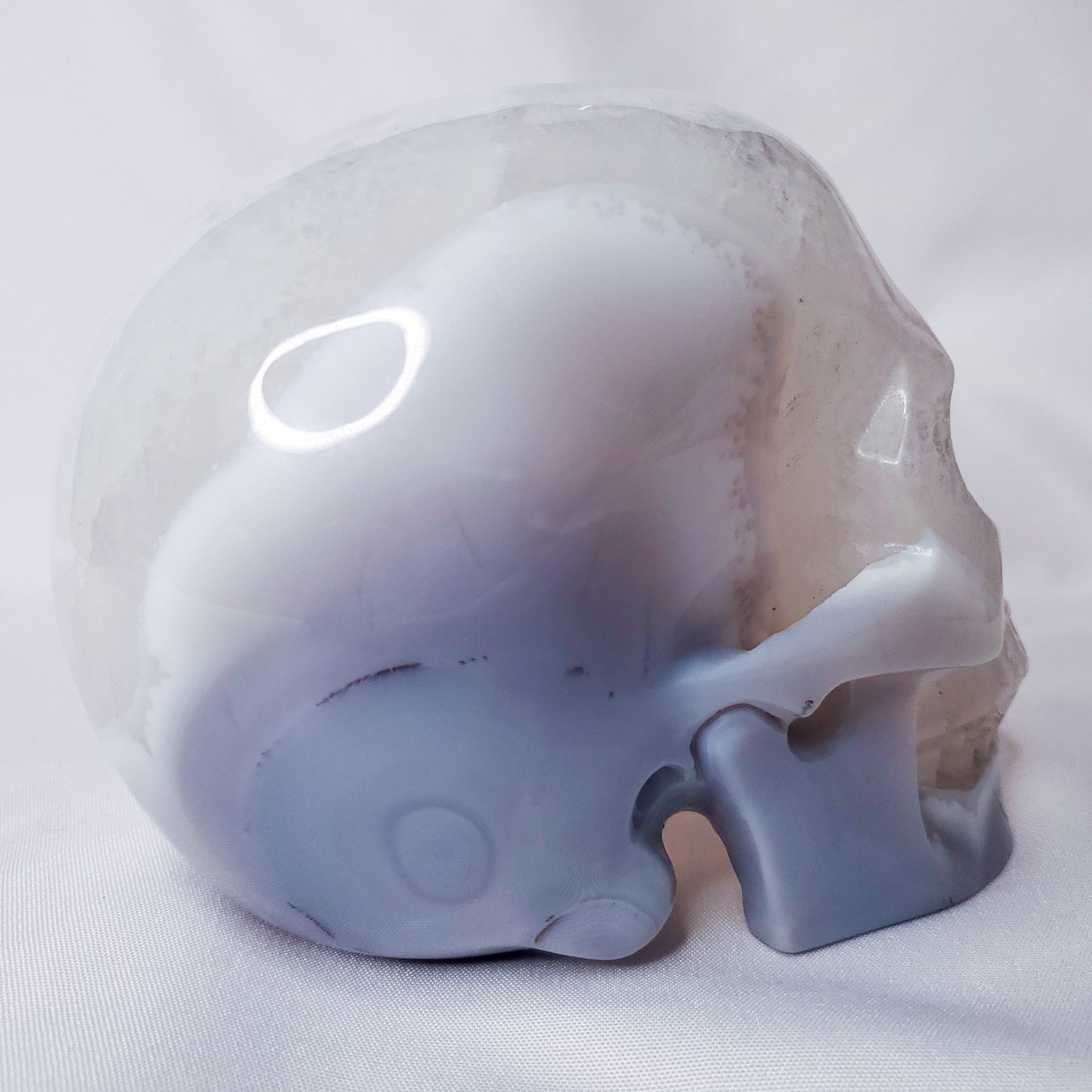 Agate & Quartz Geode Skull