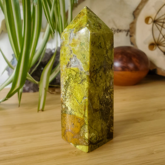 Serpentine with Quartz Point