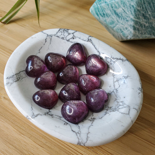 Gem Lepidolite Heart