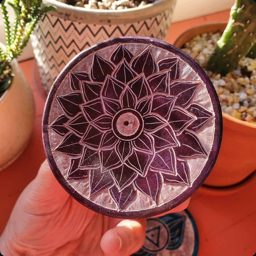 Soapstone Chakra Incense Dish