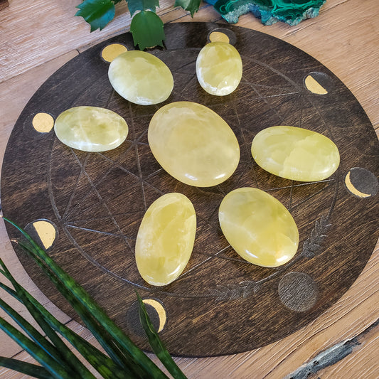 Lemon Calcite Palmstones