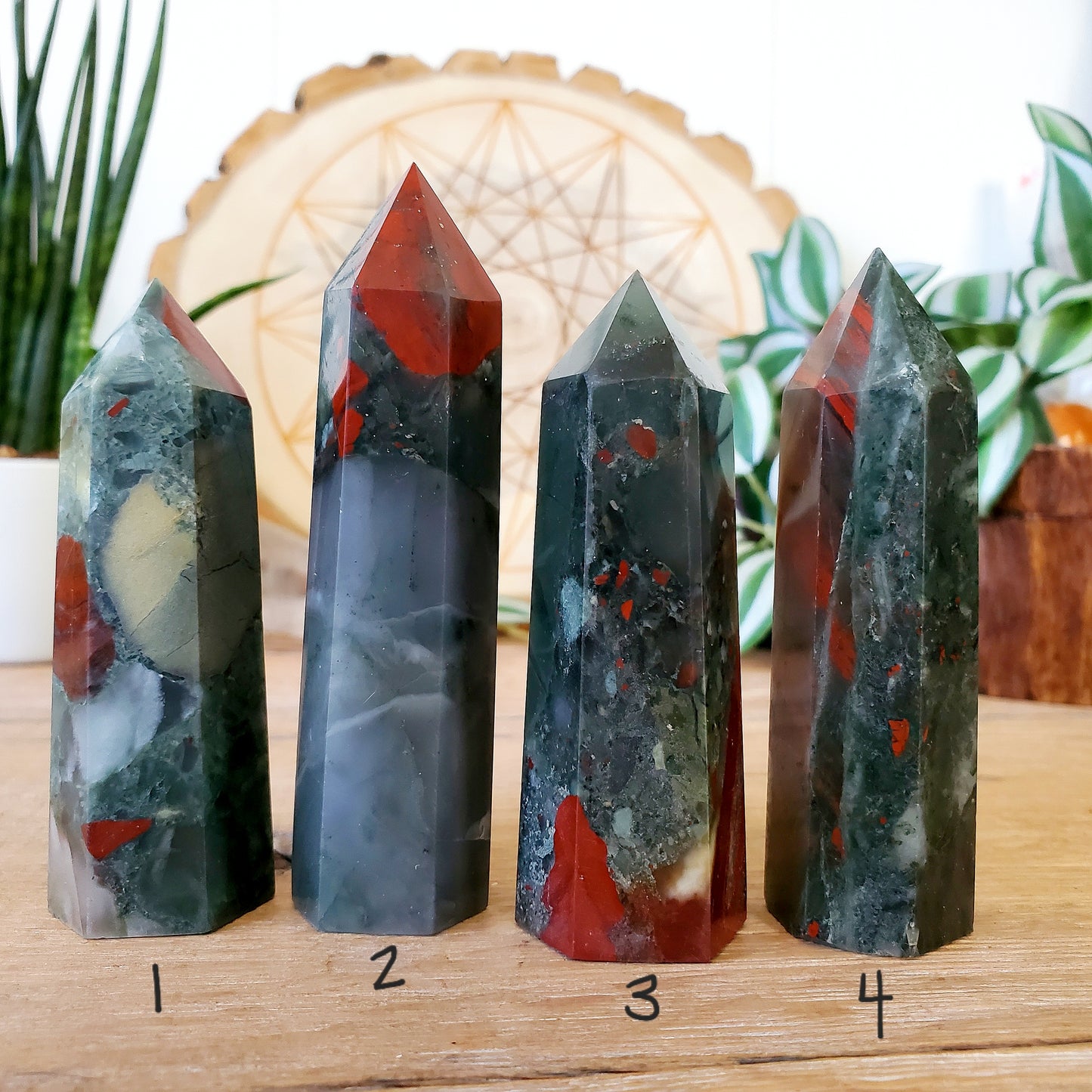 Seftonite (African Bloodstone) Points