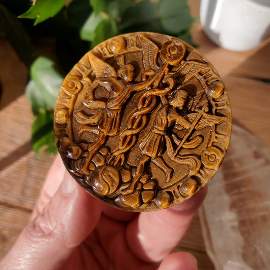 Tiger Eye Zodiac Medallions