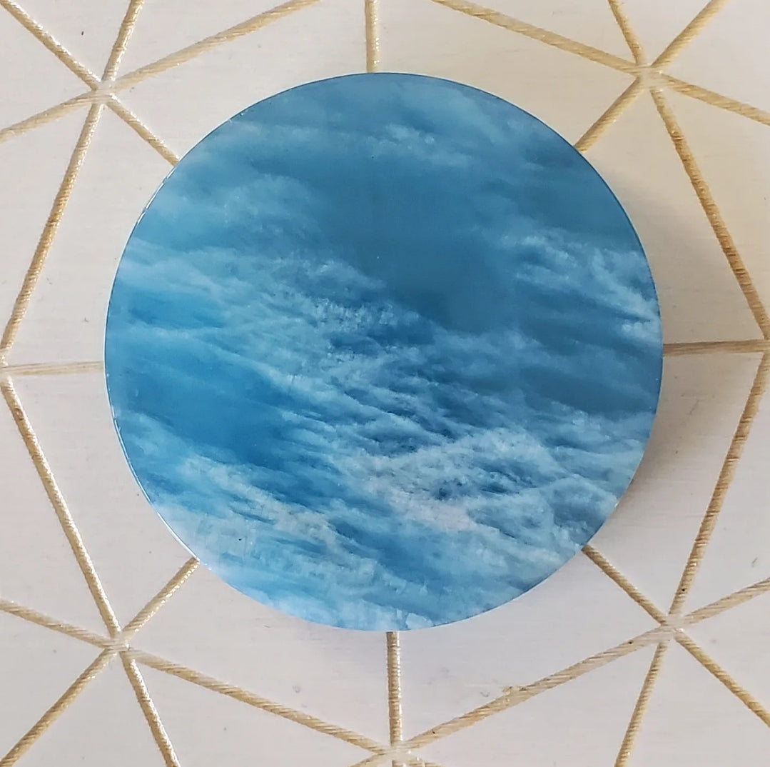 Aquamarine Disc #2 (Polished)