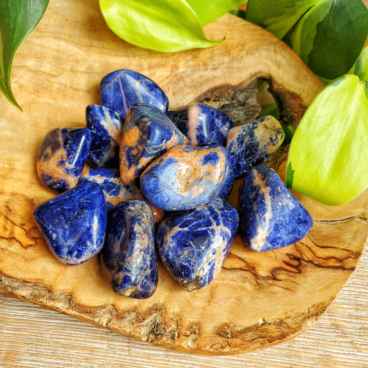 Sunset Sodalite Tumbled Stone - M