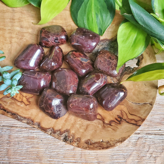 Garnet Tumbled Stones (AAA)