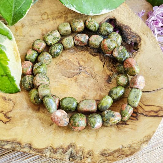 Unakite Bracelet (Tumbled stone)