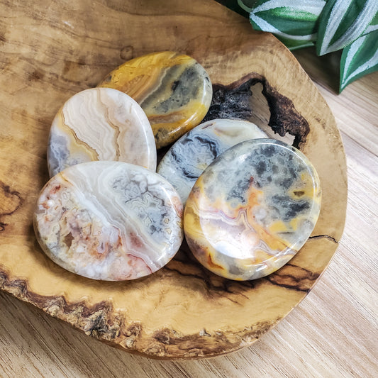 Crazy Lace Agate - Worry Stone - Polished