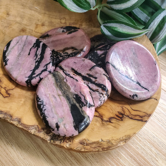 Rhodonite - Worry Stone - Polished