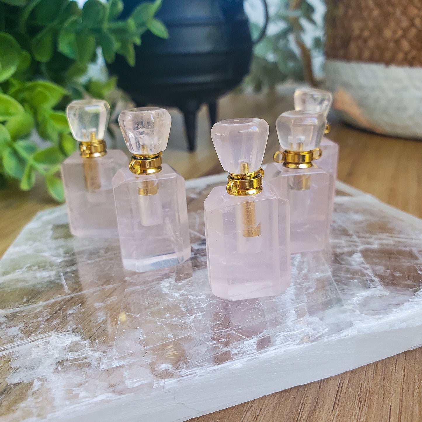 Crystal Bottle - Rose Quartz - Small