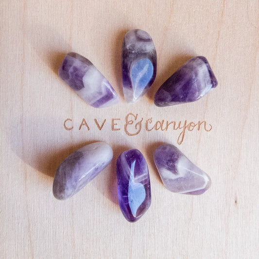 Chevron Amethyst - Tumbled - 6 pack