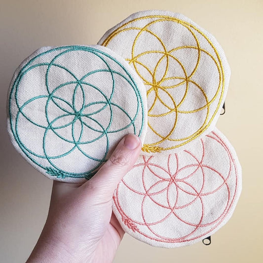 Seed of Life Crystal Grid Pouch