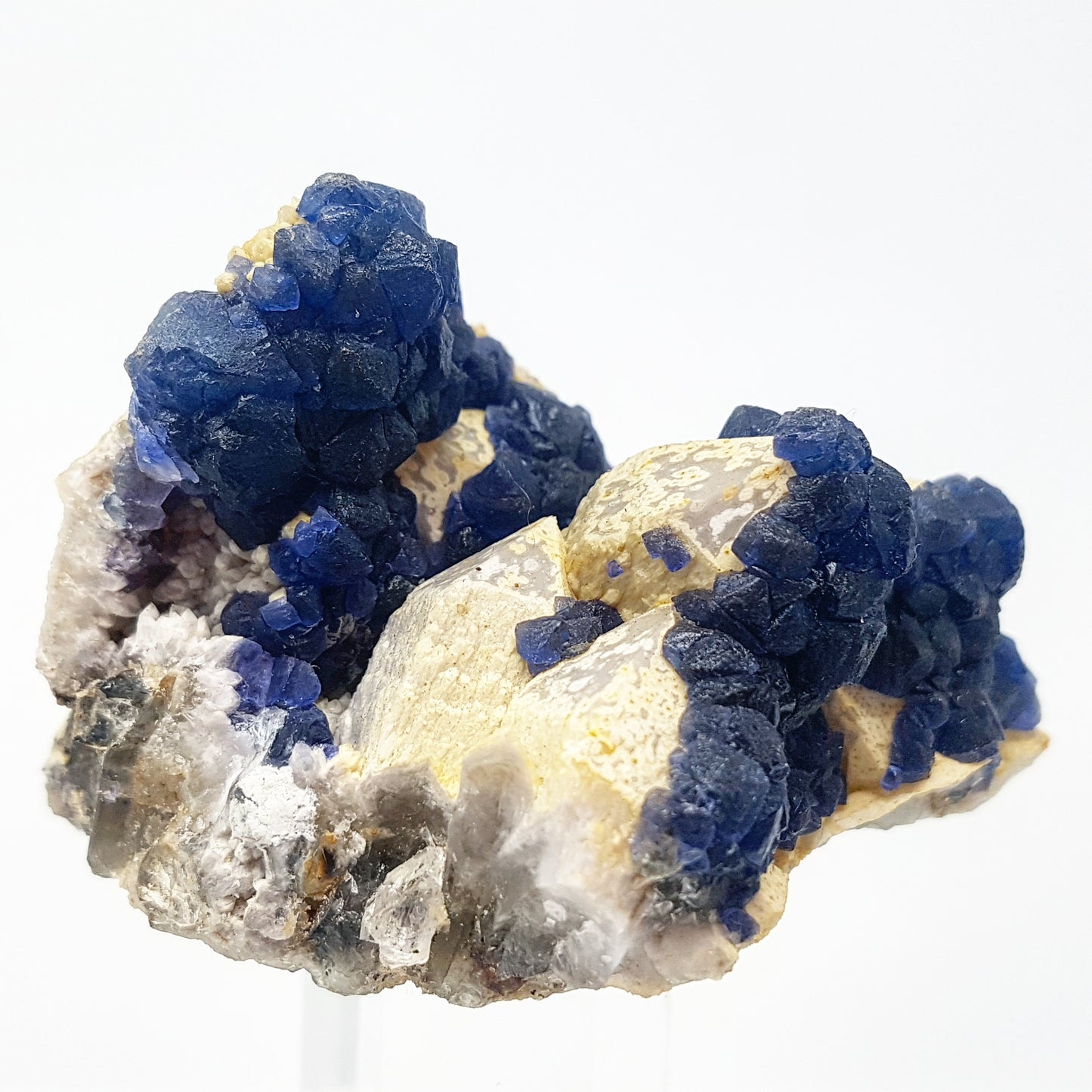 Electric Blue Fluorite and Quartz Cluster (Large) - China