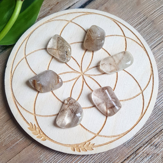 Rutilated Quartz - Tumbled - 6 pack