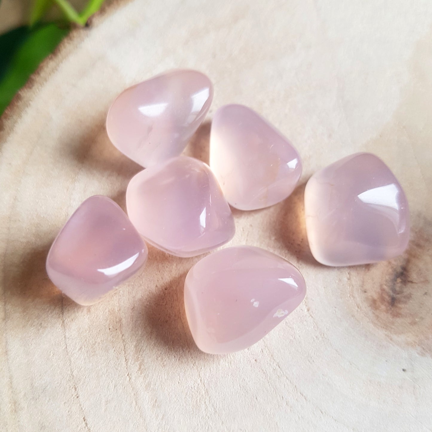 Pink Chalcedony - tumbled - 6 pack