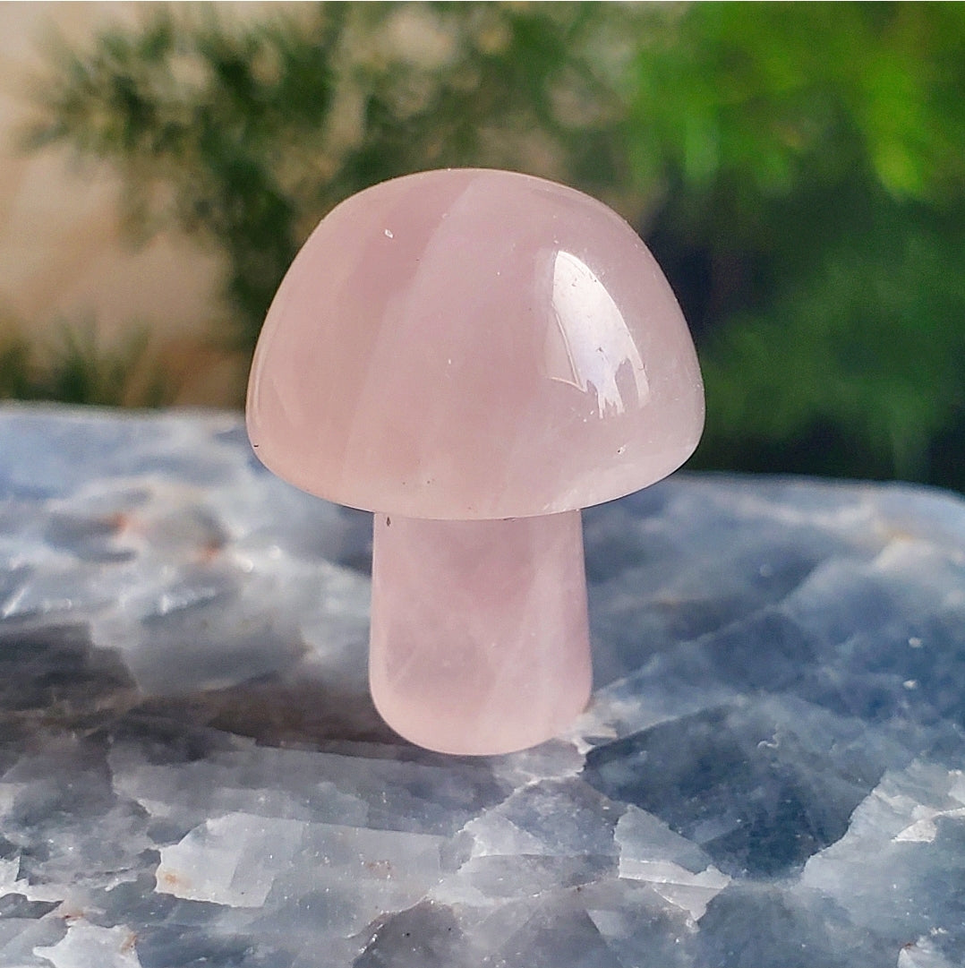 Mushroom - Mini - Rose Quartz