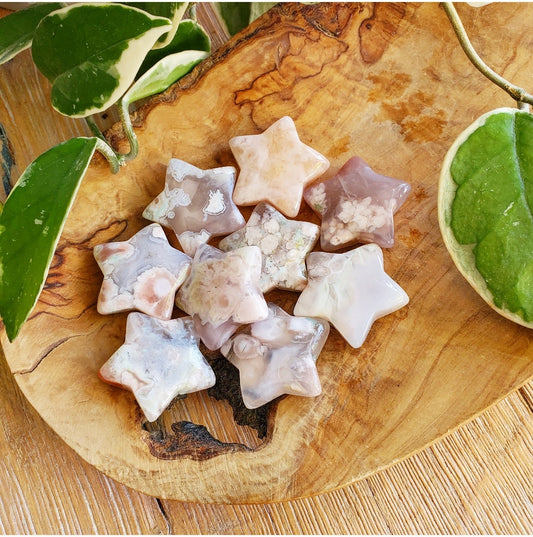 Sakura Blossom Agate - Polished Star