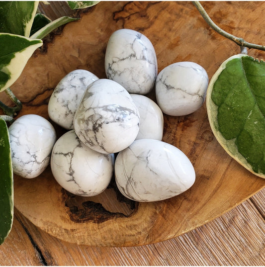 Howlite Tumbled Stone (XL) - Polished