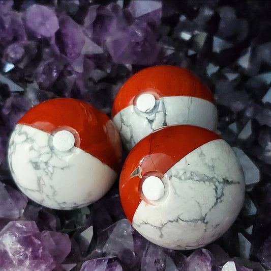 Pokeball - Jasper & Howlite Sphere