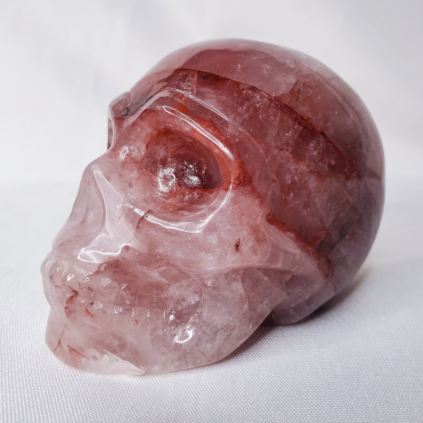 Fire & Ice (Hematoid) Quartz Skull