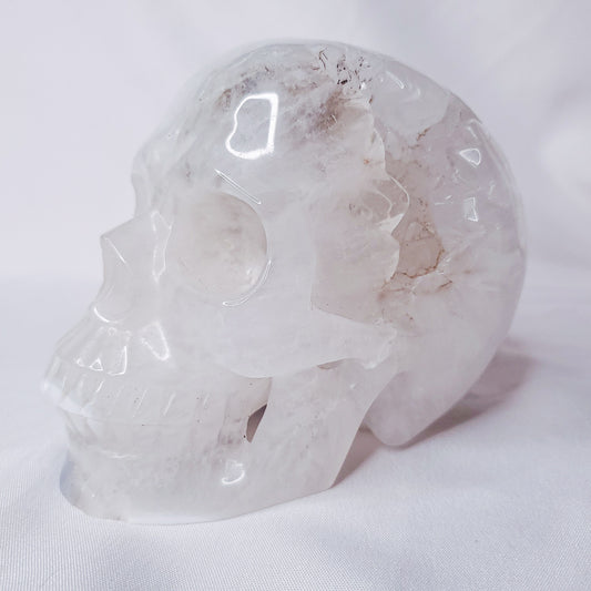 Agate & Quartz Geode Skull